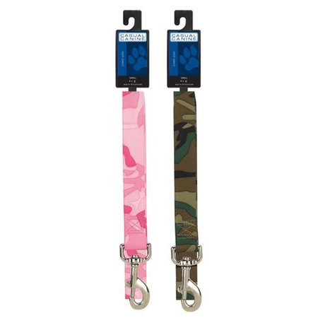 CASUAL CANINE 4 ft. x 0.62 in. Camo Dog Leash LeadPink ZA6751 44 75